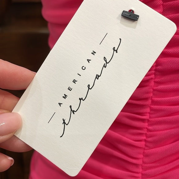 Cotton Candy Pink Ruched Mini Dress for Night Out - Picture 4 of 6